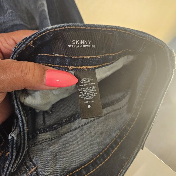 EXPRESS WOMEN'S JEANS SIZE 8L SKINNY STELLA LOW RISE - Picture 3 of 3